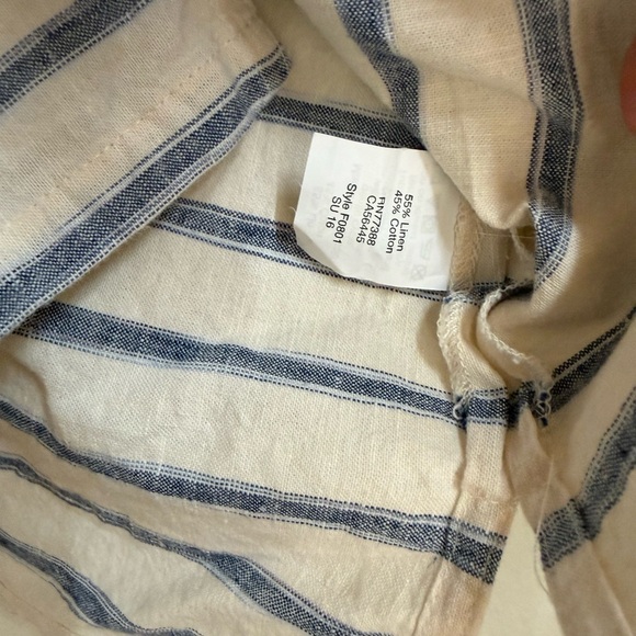Madewell Cream and Blue Striped Tank Top - Picture 3 of 6